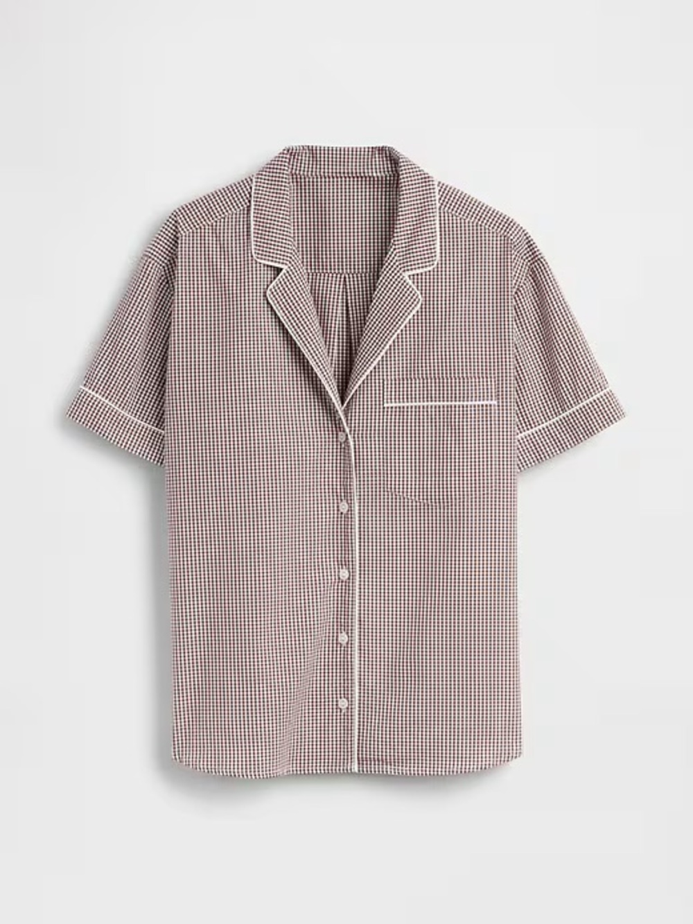 Gap Poplin Pajama Set - Brown Gingham - Size M - Picture 2 of 7